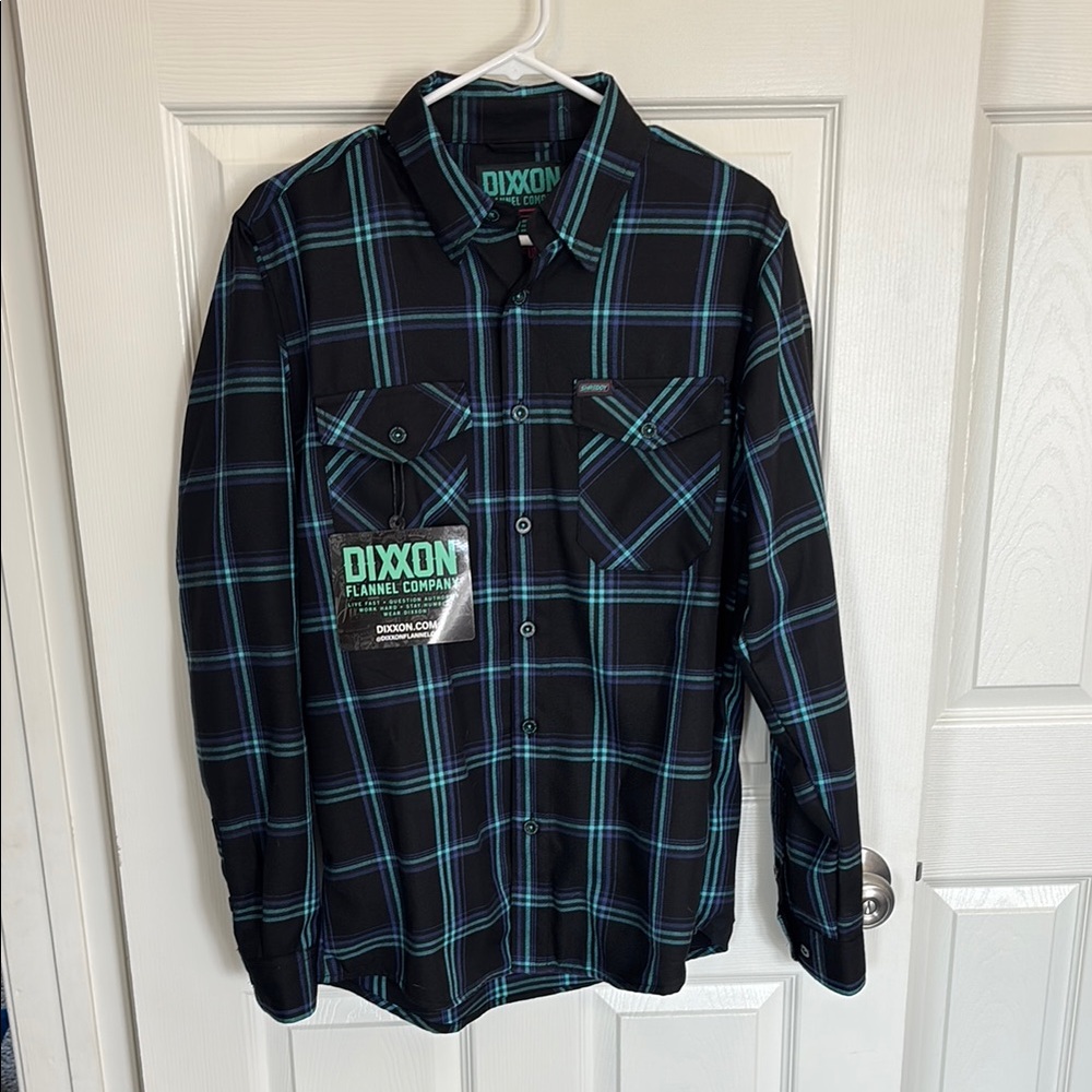 DIXXON Black and Blue Casual Button Down Shirt